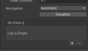 Button — On Click {} properties